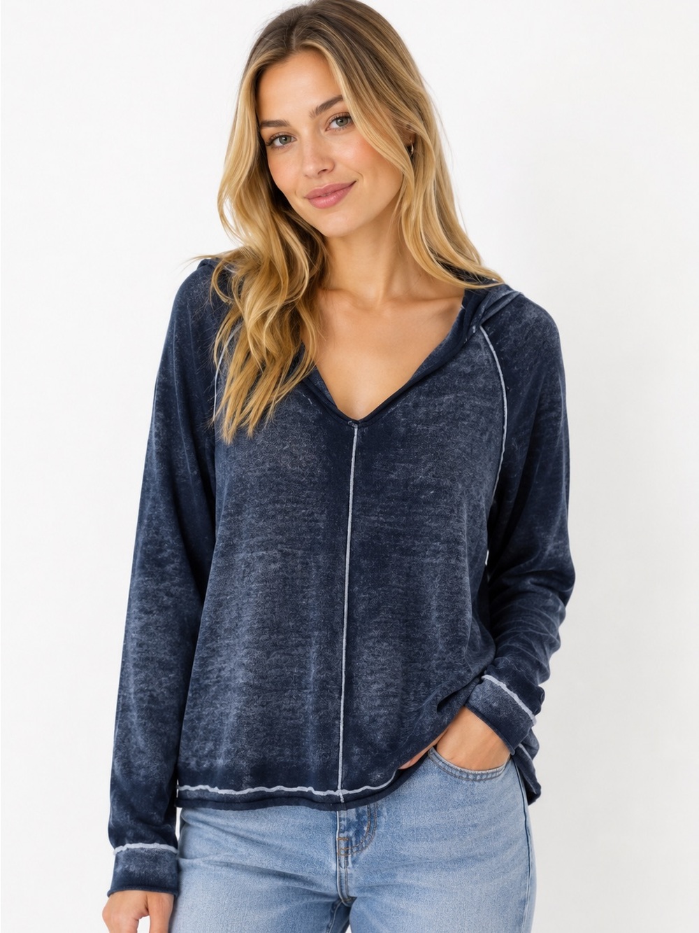 Tommy Bahama Women’s XS Distressed Wash Lightweight Cotton Coastal Lounge Top